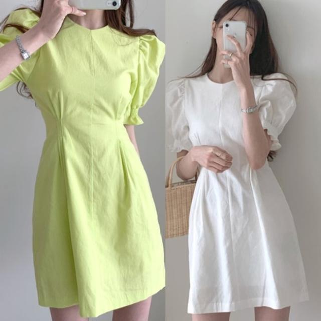 ワンピース 夏服 レディース パフスリーブ 韓国 ファッション レディース 夏ワンピ パステル グリーン 白 ミニワンピース 大人可愛い 無の通販はau Pay マーケット Vestito 商品ロットナンバー
