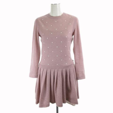 中古 シャネル Chanel ニット ワンピース 長袖 インナー付き ワンポイント ココマーク カシミア混 ピンク 36の通販はau Wowma ワウマ ブランド古着のベクトル 商品ロットナンバー