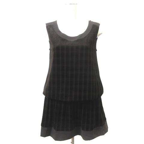 特別価格 ベロアノワール バイ フォクシー ニューヨーク 14年 ワンピース チェック 38 ブラウン Ibs90 レディース 代引不可 Amdissmedia Net