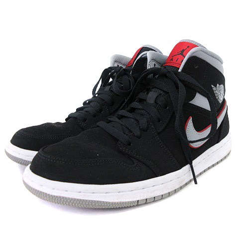 中古 ナイキ Nike Air Jordan 1 Mid Black Particle Grey White 060 スニーカー ハイカット 黒 ブラック 26の通販はau Pay マーケット ブランド古着のベクトル 商品ロットナンバー