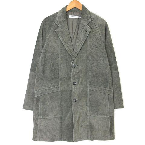 ビッグ割引 【】ノンネイティブ nonnative CLERK COAT COW LEATHER NN-J3209 チェスターコート レザー スエード グレー 0 メンズ, 貝塚市 9c3b99b8