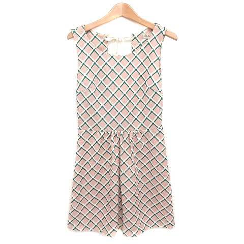 中古 リリーブラウン Lily Brown ワンピース ノースリーブ Aライン ひざ丈 総柄 ピンク 緑 白 F Vg レディースの通販はau Pay マーケット ブランド古着のベクトル 商品ロットナンバー