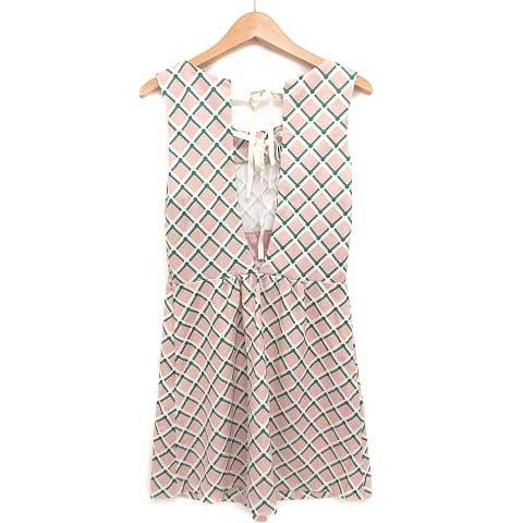 中古 リリーブラウン Lily Brown ワンピース ノースリーブ Aライン ひざ丈 総柄 ピンク 緑 白 F Vg レディースの通販はau Pay マーケット ブランド古着のベクトル 商品ロットナンバー