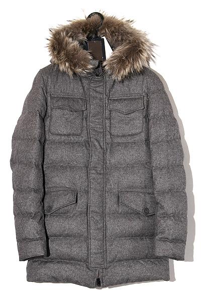 未使用 18aw Beams別注 Herno ヘルノ シルクカシミヤ コヨーテ 44 再販ご予約限定送料無料 4ポケット ダウンジャケット フード Grey