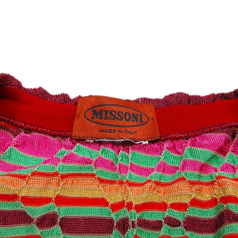 格安 ミッソーニ Missoni セットアップ カーディガン 長袖 ワンピース ノースリーブ ボーダー 44 46 マルチカラー 海外最新 Bayounyc Com