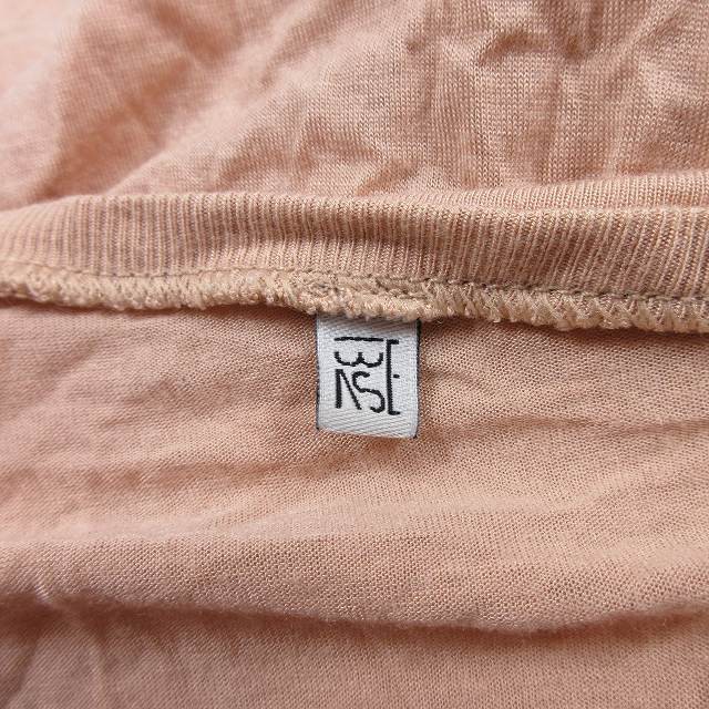 【中古】ベースレンジ BASERANGE BAMBOO Tシャツ バンブー 100％ 半袖 プルオーバー カットソー S ヌードベージュの通販