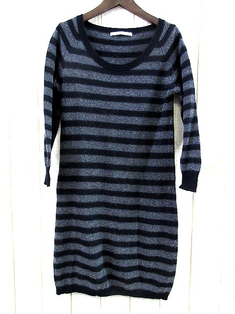 中古 イエナ Iena ニット ワンピース ボーダー 長袖 グレー ブラック 黒 レディースの通販はau Pay マーケット ブランド古着のベクトル 商品ロットナンバー