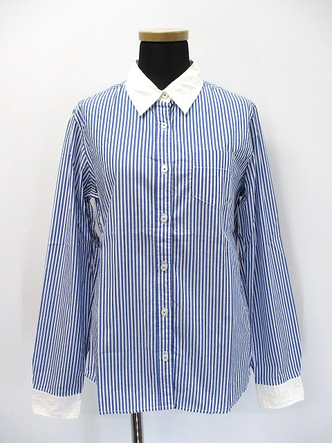 中古 ローリーズファーム Lowrys Farm ストライプ 長袖 クレリックシャツ ブラウス M レディースの通販はau Pay マーケット ブランド古着のベクトル 商品ロットナンバー