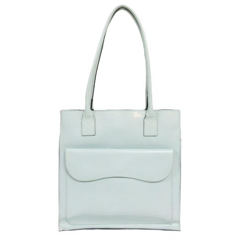 21新作 フォクシー Foxey ハンドバッグ トートバッグ 本革 水色 ブルー レディース 売り尽 Carent Com Pl