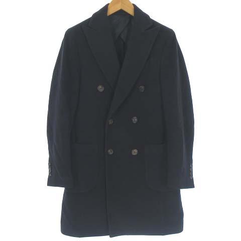 激安 即納 ラルディーニ Lardini チェスター コート ダブルボタン ウール ネイビー 紺 42 アウター Ibo9 メンズ 期間限定送料無料 Travelstore Tn