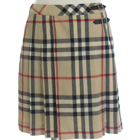 在庫限りッ アウトレット バーバリー ロンドン 美品 ノバチェック プリーツ スカート コットン ベルト付 ベージュ 160a 子供服 キッズ 超目玉 Diquinsa Com Mx