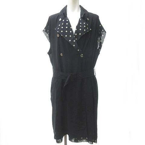 数量限定 コムデギャルソン Comme Des Garcons ドット シアー オーガンジー ロング ワンピース コート 半袖 水玉 紺 ネイビー キナル別注 Www Iacymperu Org