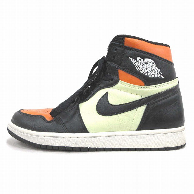 【中古】ナイキ NIKE AIR JORDAN 1 RETRO HIGH OG レザー スニーカー シューズ 靴 レースアップ ロゴ 27cm●６※