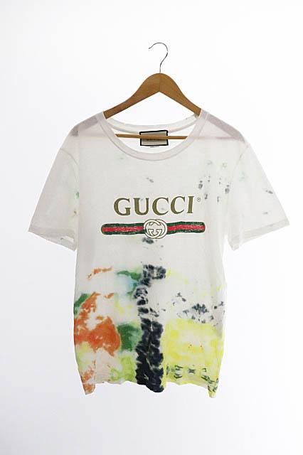 中古 グッチ Gucci 17aw タイダイ染 オールドロゴ 半袖 Tシャツ X3g54 M 白 ホワイト 0503 0100の通販はau Pay マーケット ブランド古着のベクトル 商品ロットナンバー