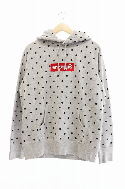 激安超安値 Pullover Hooded Logo Box 12ss Shirt Garcons Des Comme 中古 Supreme パーカー 108 210831 Aa グレー S パーカー Sutevalle Org