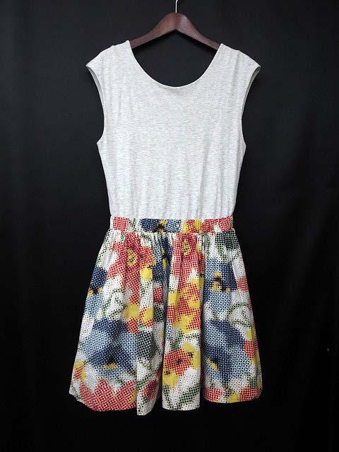 中古 Kate Spade Saturday ケイトスペードサタデー 総柄 フレア 切替 ノースリーブ ワンピース Xs ライトグレー系 レディーの通販はau Wowma ワウマ ブランド古着のベクトル 商品ロットナンバー