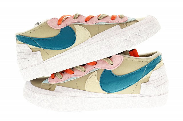 【中古】未使用 ナイキ NIKE BLAZER LOW SACAI KAWS 2021 28cm DM7901-200 サカイ カウズ