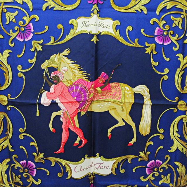 ✨美品✨エルメス カレ90 スカーフ トルコの馬 Cheval Turc-