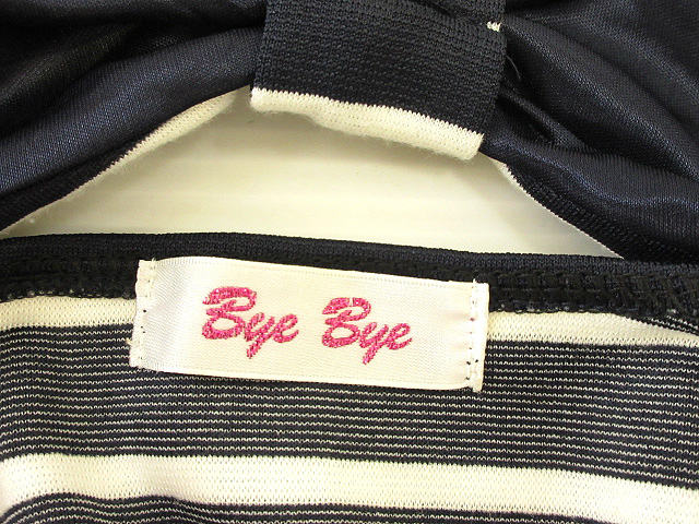 中古 バイバイ Bye Bye ボーダー ワンピース バックリボン ネイビー ホワイト 紺 白 ミニ 半袖 タック レディースの通販はau Pay マーケット ブランド古着のベクトル 商品ロットナンバー