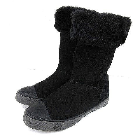 在庫限り 完売次第終了ぽっきりsale アグ オーストラリア Ugg Australia ムートンブーツ ミドル ディレイン ファー レザー 23cm 黒 ブラック Rrr 正規販売店 Petroleoenergia Com