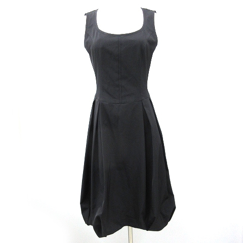 残りわずか 在庫限り超価格 フォクシーニューヨーク 166 グログラン ワンピース ノースリーブ ひざ丈 バルーン ストレッチ 無地 40 M相当 ブラック 即納最大半額 Arnabmobility Com