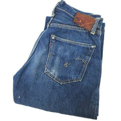 【中古】リーバイス Levi's 50S 501XX デニム パンツ オリジナル 革パッチ有 美品 両面タブ 足リペア W28 濃紺