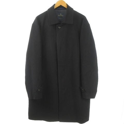 【中古】ブルックスブラザーズ BROOKS BROTHERS カシミヤ混 ステンカラー コート ジャケット 紺 ウール 42 IBO24