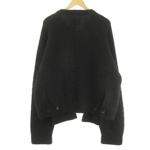 【中古】シュタイン stein 20AW ST194 KID MOHAIR CARDIGAN モヘアクルーネックカーディガン S 黒 ブラック