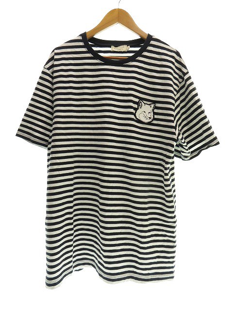 驚きの値段 メゾンキツネ Maison Kitsune Stripe Large Fox Relaxed Tee Tシャツ 半袖 Xl ホワイト ネイビー 0065 21春夏新色 Viverdemusica Life