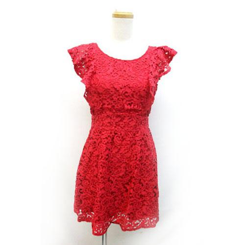 中古 極美品 リエンダ Rienda ワンピース ひざ丈 レース ノースリーブ フリル S 赤 レッド Z レディースの通販はau Pay マーケット ブランド古着のベクトル 商品ロットナンバー