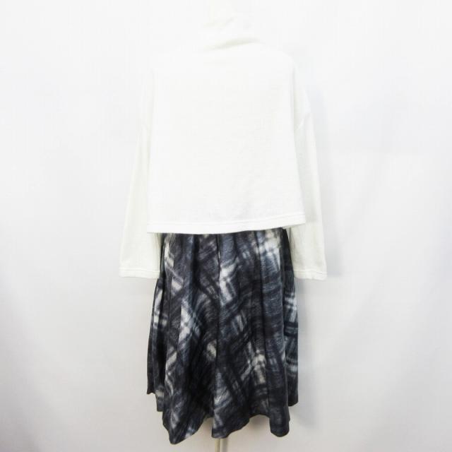 中古 オットー Otto Collection ドッキング ワンピース ニット 長袖 ドレープ 膝丈 フレア L 白 ホワイト系 青の通販はau Pay マーケット ブランド古着のベクトル 商品ロットナンバー