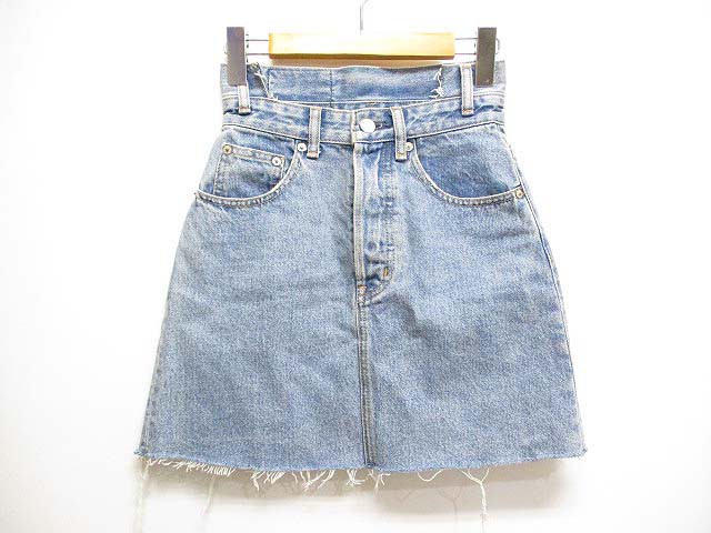 中古 スライ Sly 美品 Jeans リメイク風 カットオフ 台形 デニム スカート 0 ブルー ボタンフライ コットンの通販はau Pay マーケット ブランド古着のベクトル 商品ロットナンバー