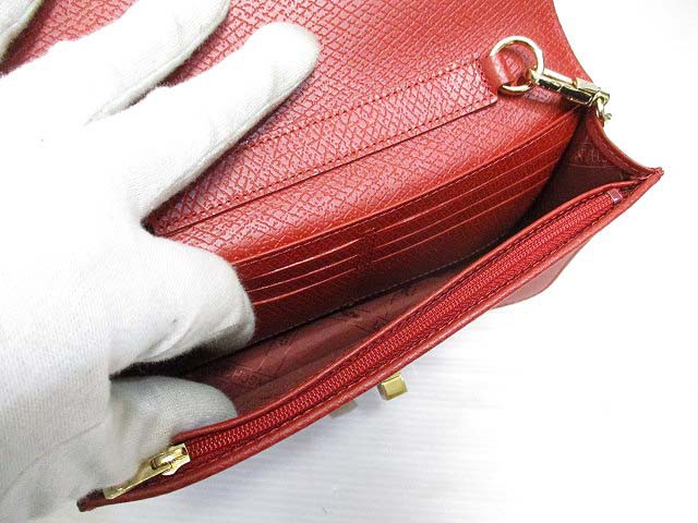 得価最新品 未使用 ポーチ レッド 濃赤 レザーの通販はau PAY マーケット - ブランド古着のベクトル|商品ロットナンバー:500993247 ロンシャン キャヴァルカド チェーン ウォレット 2WAY ショルダー バッグ 好評大得価