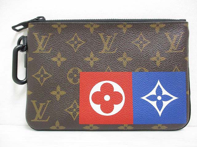 【中古】ルイヴィトン LOUIS VUITTON 美品 モノグラム ジップド ポーチ MM M67814 ミニ クラッチ バッグ