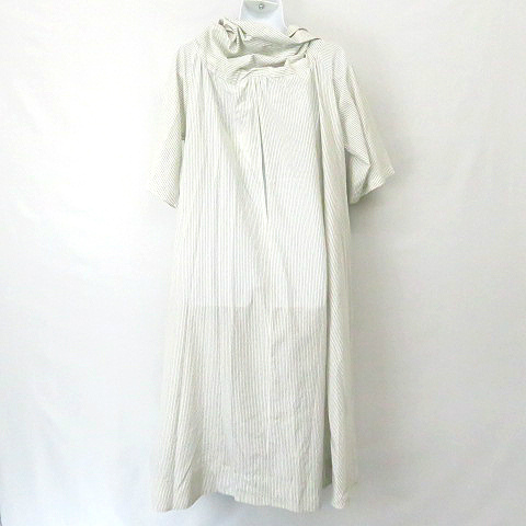 セール品 未使用品 エリン Elin ストライプ ショルダーデザイン 五分袖 ロング ワンピース 581 36 レディース 海外最新 Www Grouproma Com