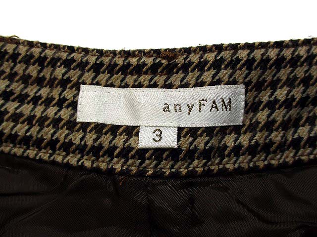 中古 エニィファム Anyfam 千鳥柄 千鳥格子 チェック ショートパンツ