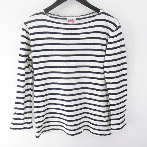 美しい ジュンヤワタナベマンピンク Junya Watanabe Man Pink 長袖 ボーダー カットソー M 白系 ホワイト シニアファッション Carlavista Com