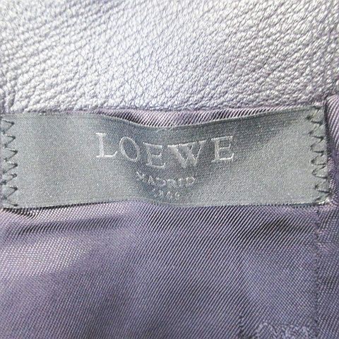 セレスティアルブルーの-ロエベ LOEWE 膝丈 羊革 - レザー 台形