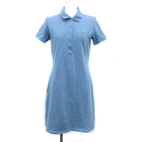 中古 ラコステ Lacoste ワンピース ひざ丈 ポロシャツ 半袖 36 水色 ライトブルー Mf1 レディースの通販はau Wowma ワウマ ブランド古着のベクトル 商品ロットナンバー