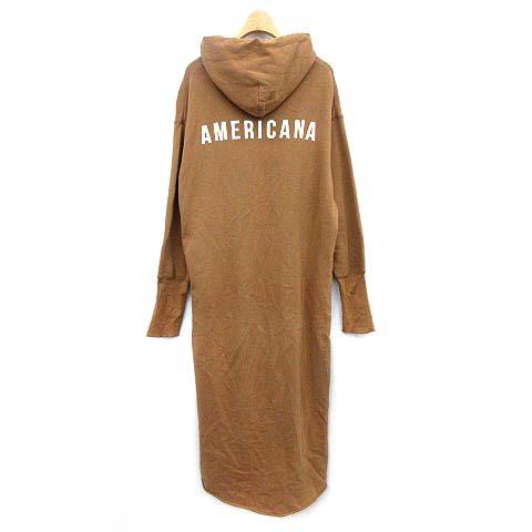 中古 アメリカーナ Americana ワンピース スウェット パーカー ロング マキシ 茶 キャメル G レディースの通販はau Wowma ワウマ ブランド古着のベクトル 商品ロットナンバー