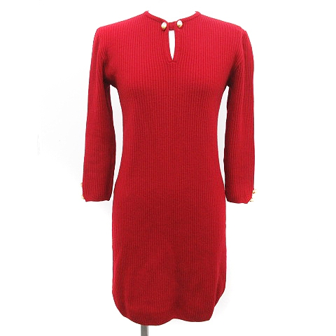 中古 ジバンシィ Givenchy ワンピース ひざ丈 ニット リブ 長袖 ウール 赤 レッド Yt レディースの通販はau Pay マーケット ブランド古着のベクトル 商品ロットナンバー