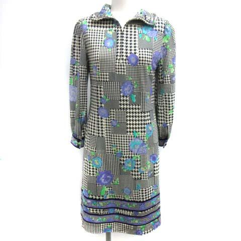 人気ブラドン レオナール Leonard 34 Xs Xs Ek 34 ワンピース ひざ丈 千鳥柄 花柄 長袖 白 黒 紫 Ek レディース Yasora Fcf Blog Vempraapolo Com Br