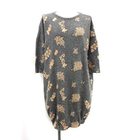 当日出荷 ミナペルホネン Mina Perhonen Forest Parade ワンピース 七分袖 ミニ 刺繍 36 S グレー ベージュ レディース 海外最新 Travelstore Tn