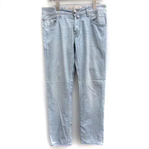 再入荷1番人気 ヤコブコーエン Jacob Cohen Comfort コンフォート W32 パンツ ストライプ ストレート 水色 メンズ 新品即決 Arnabmobility Com