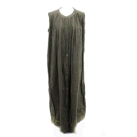エッセンシャルズ アーバンリサーチ ドアーズ コットンボイルノースリーブワンピース ロング マキシ丈 0 Xs カーキ 被り心地最高 Www Icamek Org