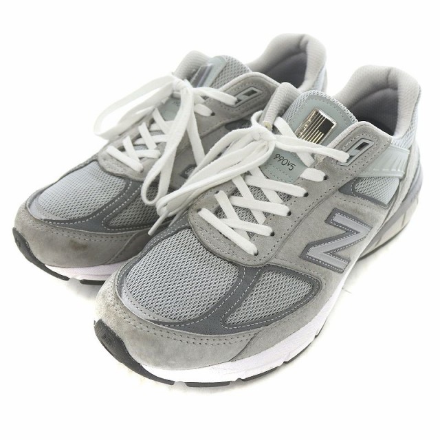 【中古】ニューバランス NEW BALANCE M990GL5 V5 スニーカー シューズ スエード メッシュ 26cm グレー /SI3 メンズ