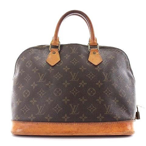 【中古】ルイヴィトン LOUIS VUITTON アルマPM ハンドバッグ モノグラム 南京錠 カデナ 茶 ブラウン M51130