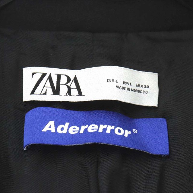 【中古】ザラ ZARA ×Adererror テーラードジャケット シングル 2B L 黒 ブラック /AN41 メンズの通販はau PAY