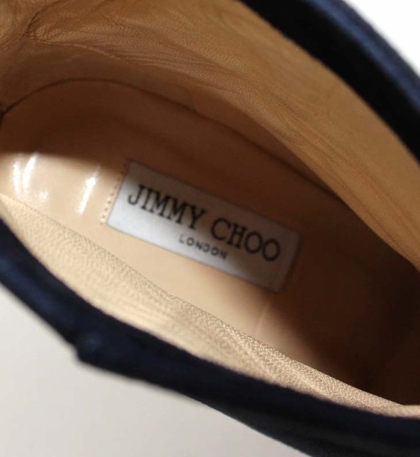 美品】JIMMY CHOO(ジミー チュウ) MENDEZ ブーティ ネイビー+inforsante.fr