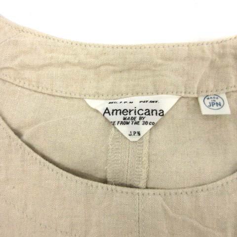 中古 アメリカーナ Americana ワンピース ひざ丈 リネン混 半袖 S ベージュ Ek レディースの通販はau Wowma ワウマ ブランド古着のベクトル 商品ロットナンバー